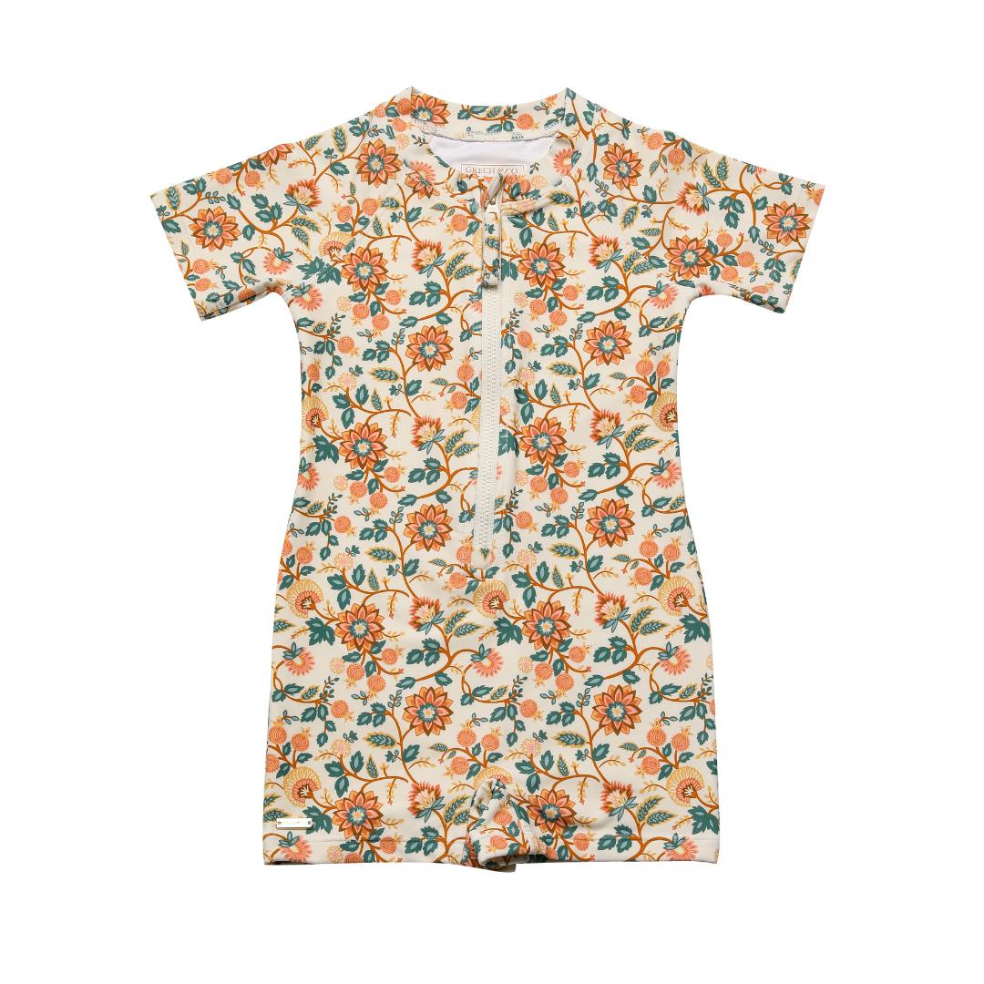 Short Sleeve Rashguard Swimsuit | UPF + Recycled - In Bloom