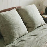 Sage Fringe Euro Sham Set