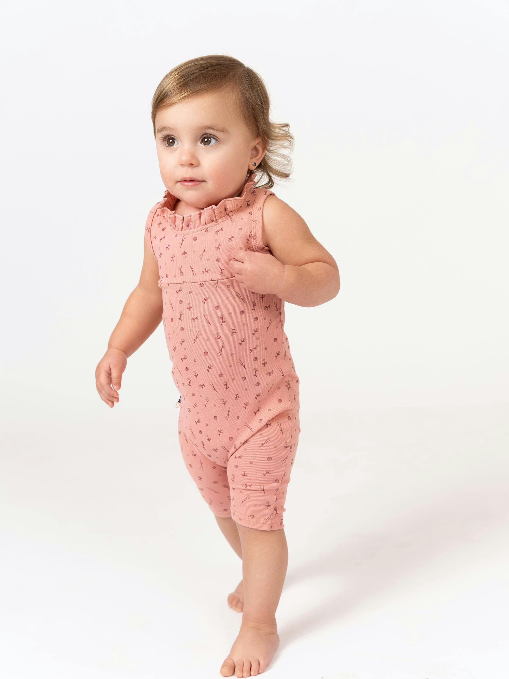 Berry Floral Footie