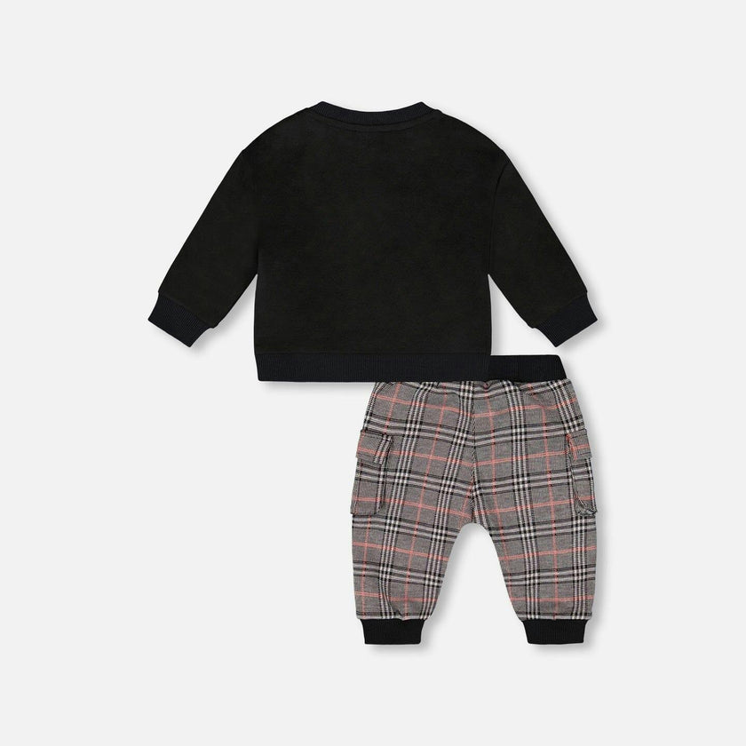 Sweater and Cargo Pants Set with Applique