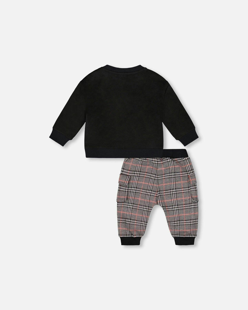 Sweater and Cargo Pants Set with Applique