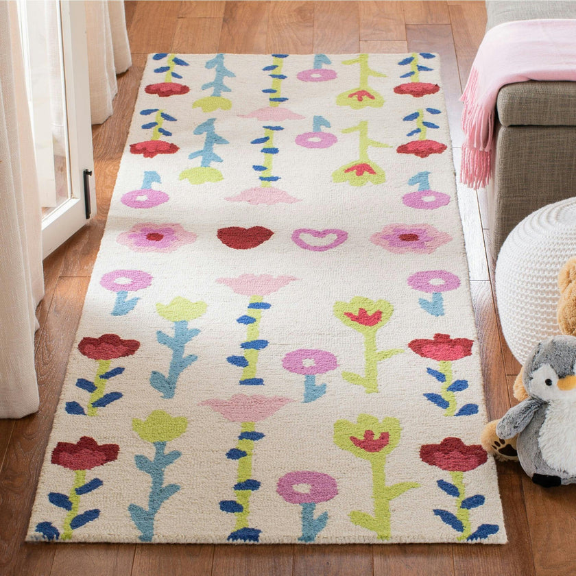 Kids Flora Rug, Pink