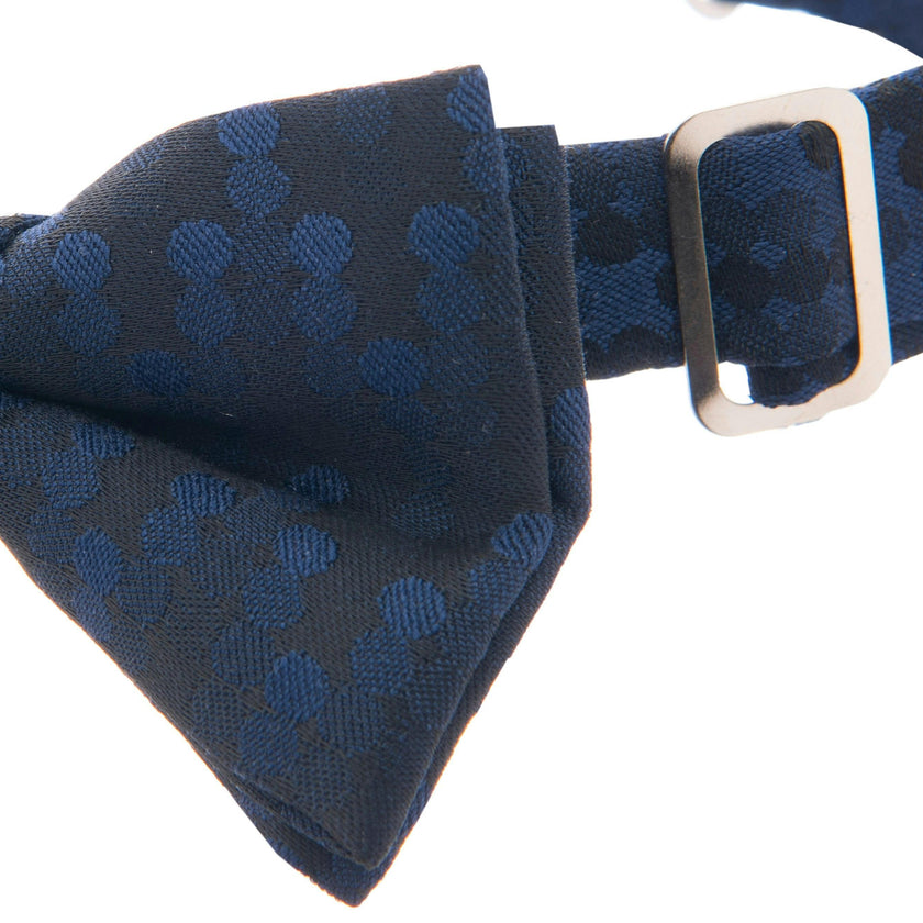 Navy Geometric Print Vest and Bowtie