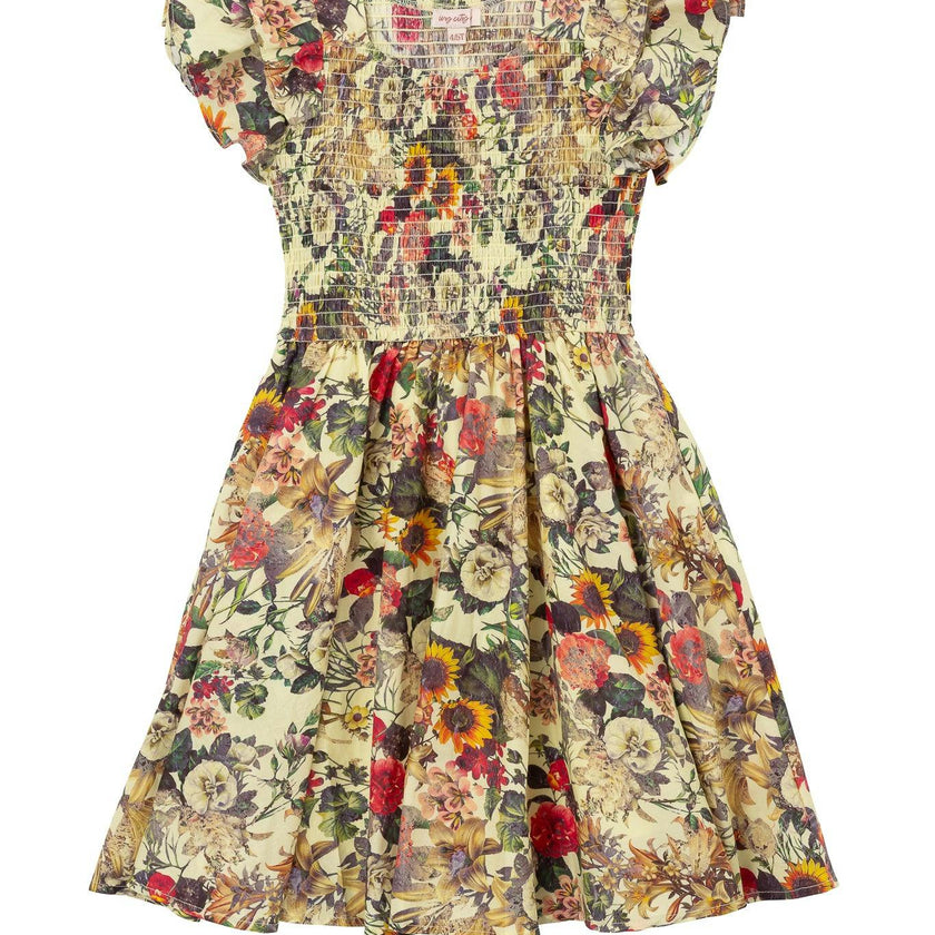 Mini Hattie Dress in Rose Vine