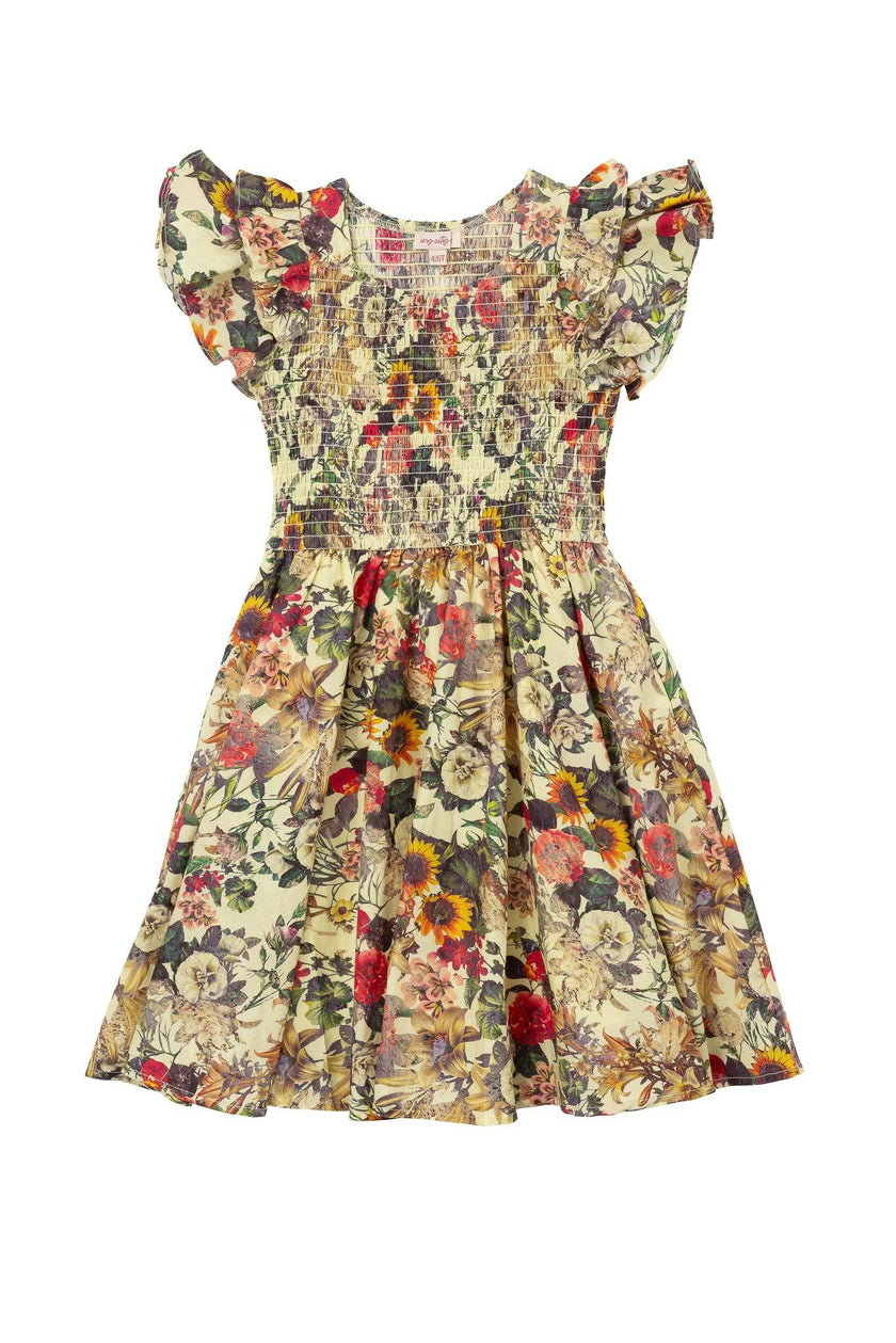 Mini Hattie Dress in Rose Vine