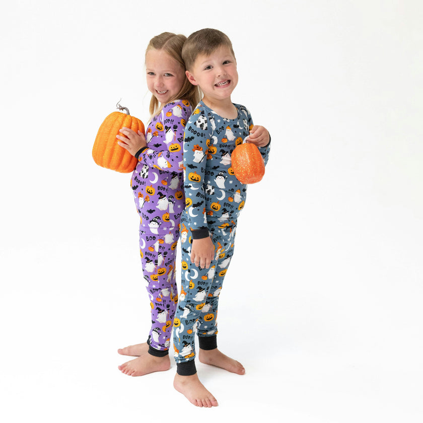 Costumed Ghosts - Glow In The Dark - Purple - Long Sleeve Loungewear Set