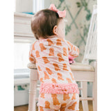 Pink Goldendoodle Bamboo Ruffle Romper