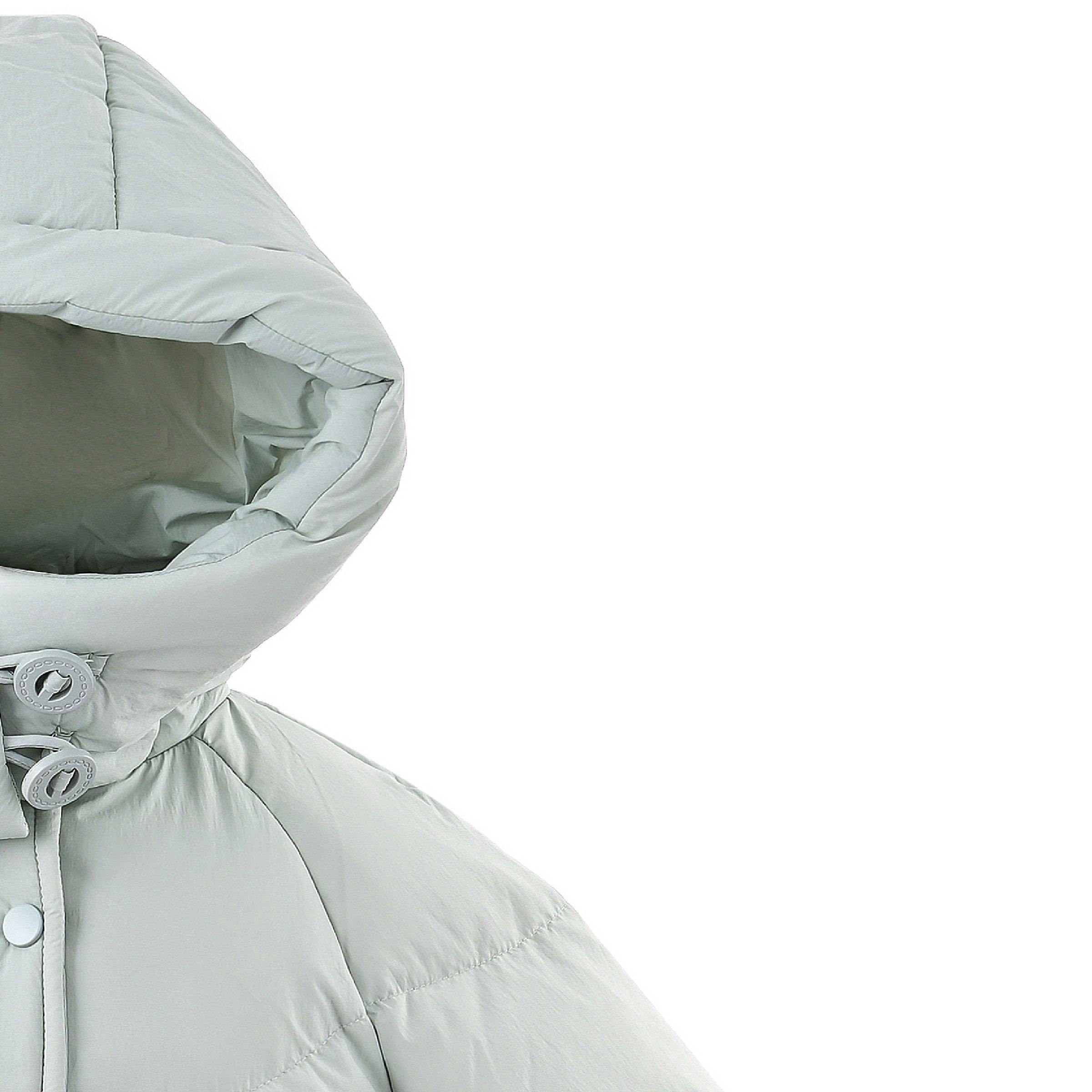 Blue Heart-Quilted Puffer Jacket