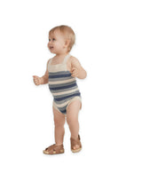 Striped Textured Knit Onesie