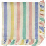 Multi Stripe Ruffle Fabric Napkins