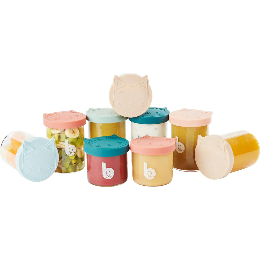 Babymoov Isy Glass Baby Food Storage Jars (Oven-Safe, Airtight)