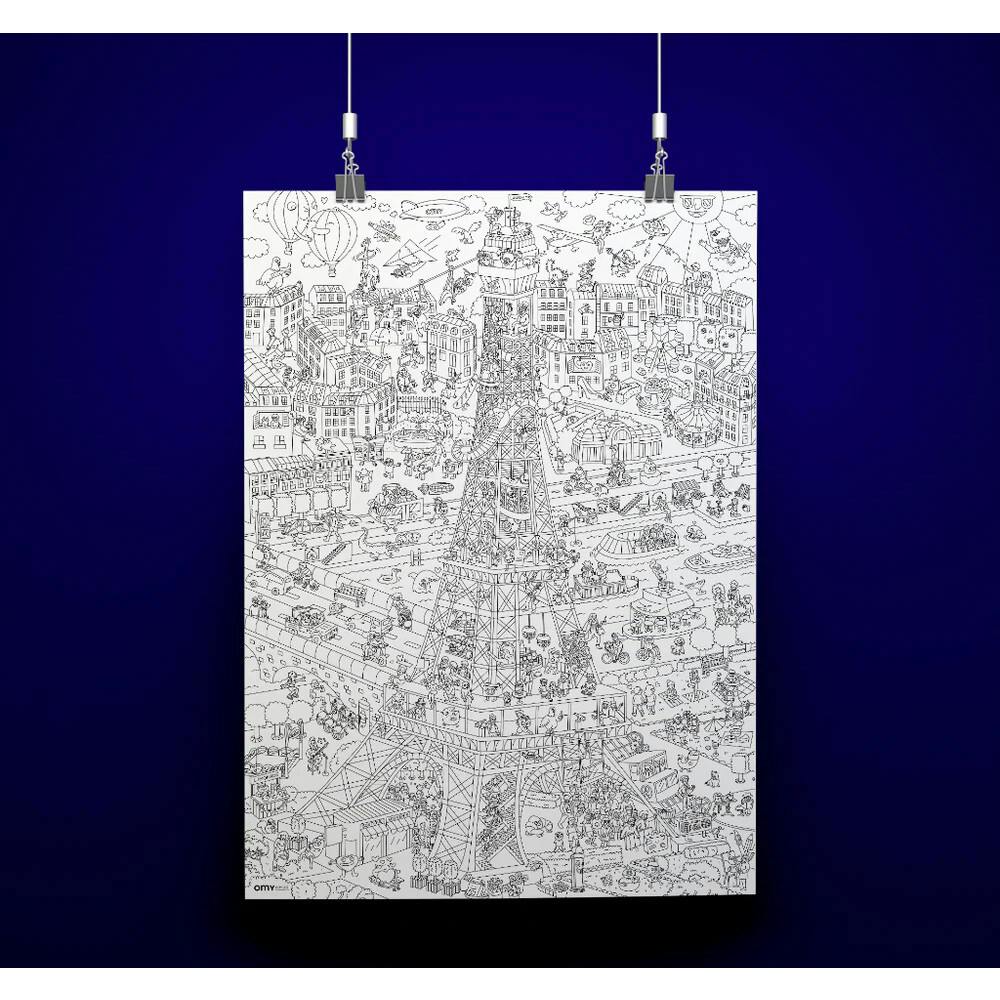 EIFFEL TOWER COLORING POSTER