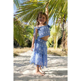 Noelle Smocked Top & Maxi Skirt Set, Blue