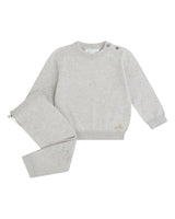 Pointelle Star Crawler Set - Grey
