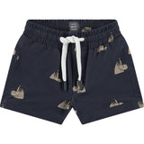 All-Over Swimming Graphic Print Swim Trunks