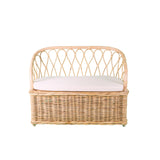 Handcrafted - Callie Kids' Storage Couch - Rattan Wicker