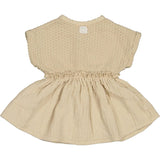 Short Sleeve Cinched Waist Ruffle Tunic