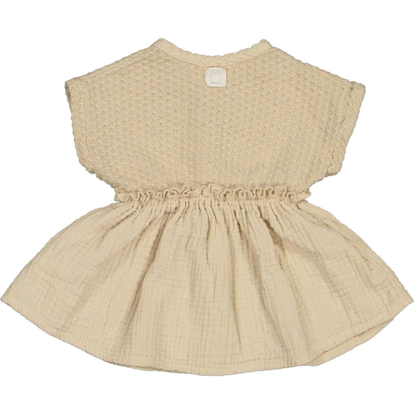 Short Sleeve Cinched Waist Ruffle Tunic
