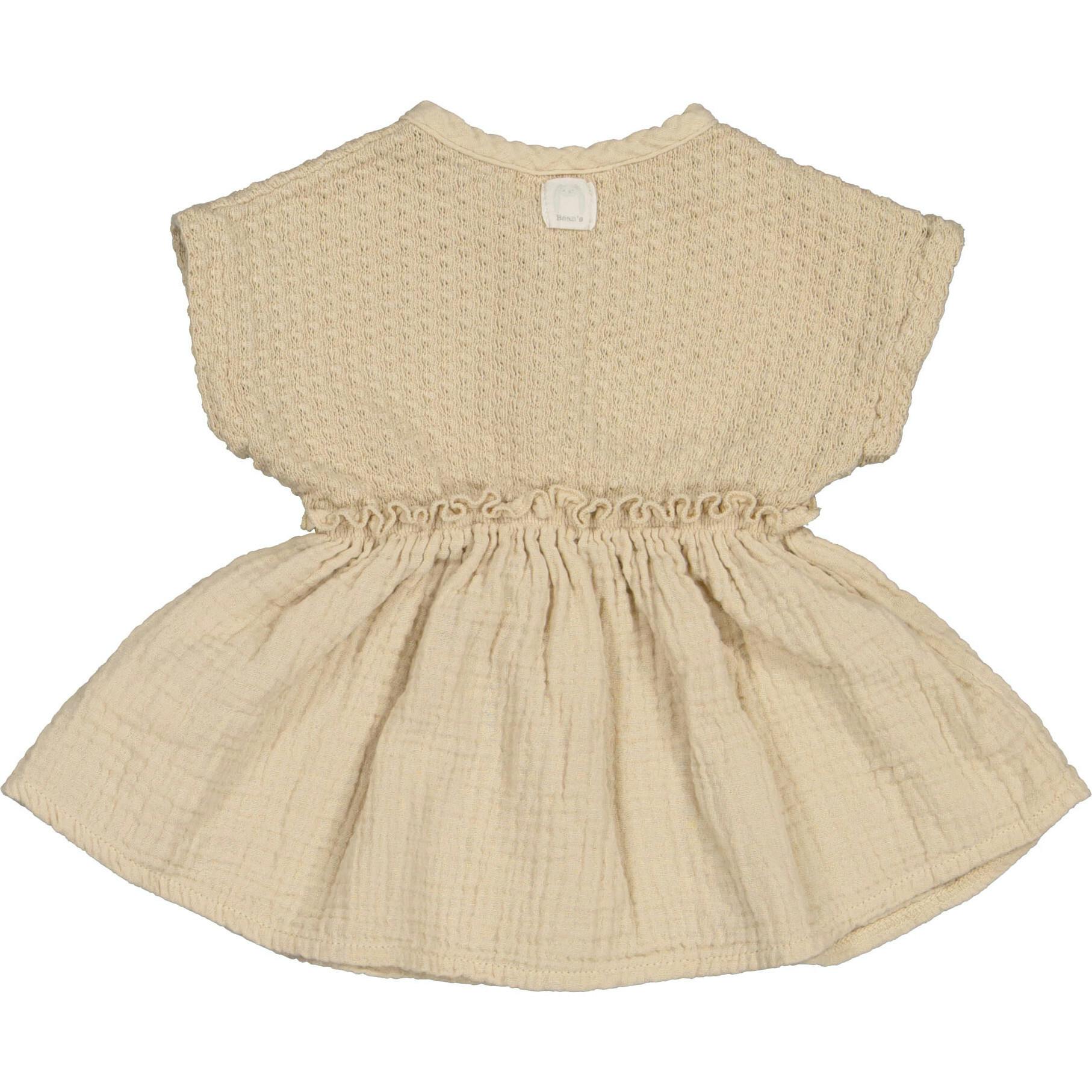 Short Sleeve Cinched Waist Ruffle Tunic