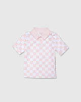 Tech Play Polo in Pink Check