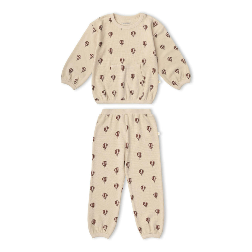 Organic Tee & Pant Slouch Set - Ballon Voyage