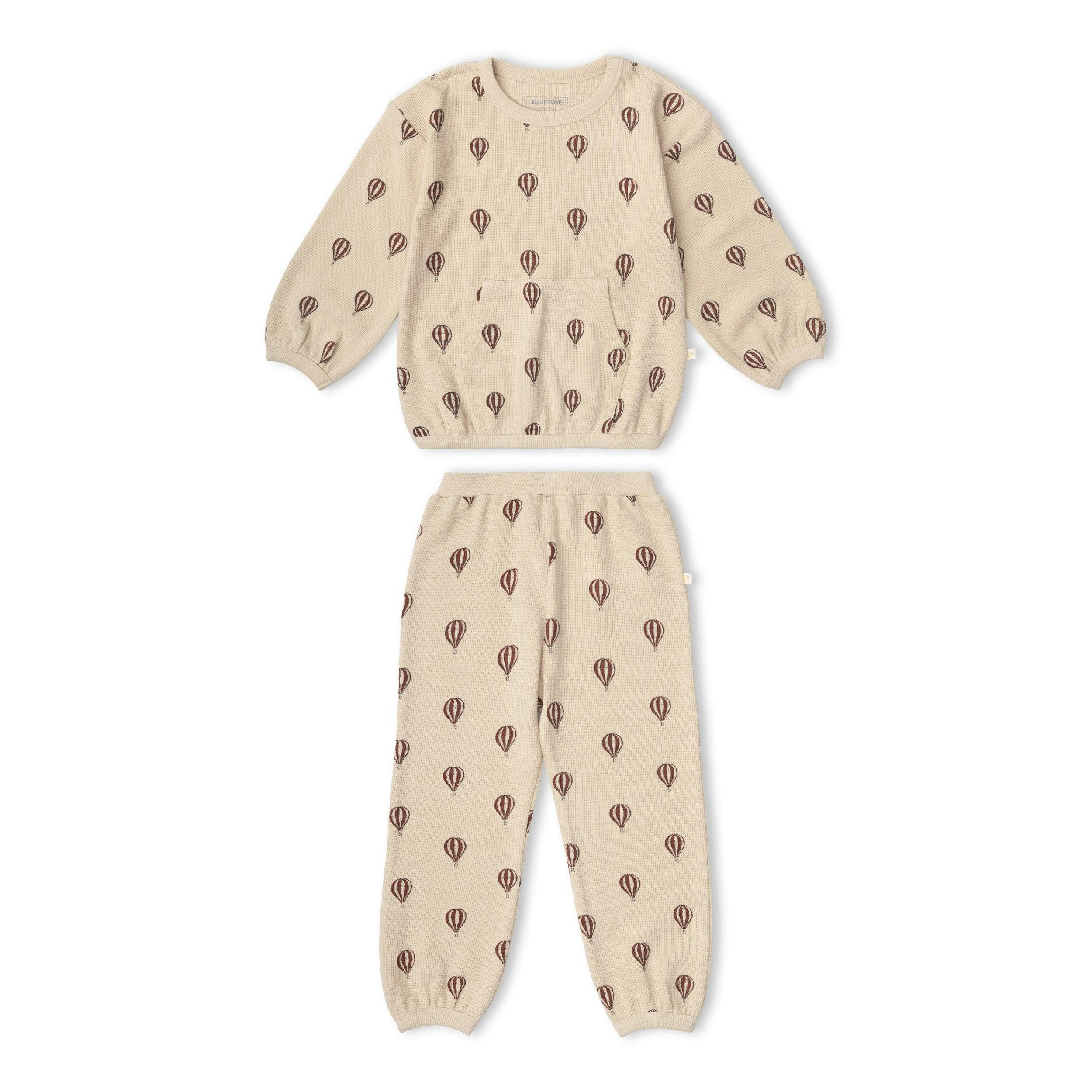 Organic Tee & Pant Slouch Set - Ballon Voyage