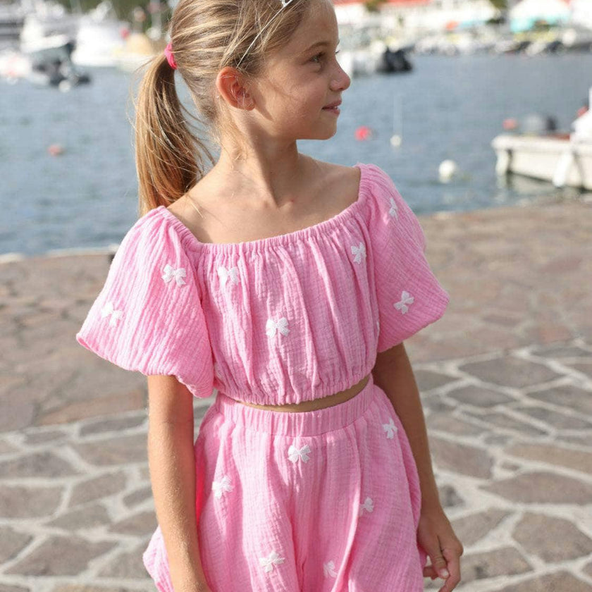 Pink Hailey Bow Bubble Set