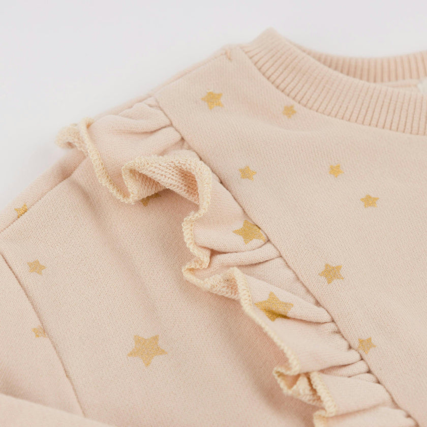 Mini Stars Gold Foil Millie Ruffle Boxy
