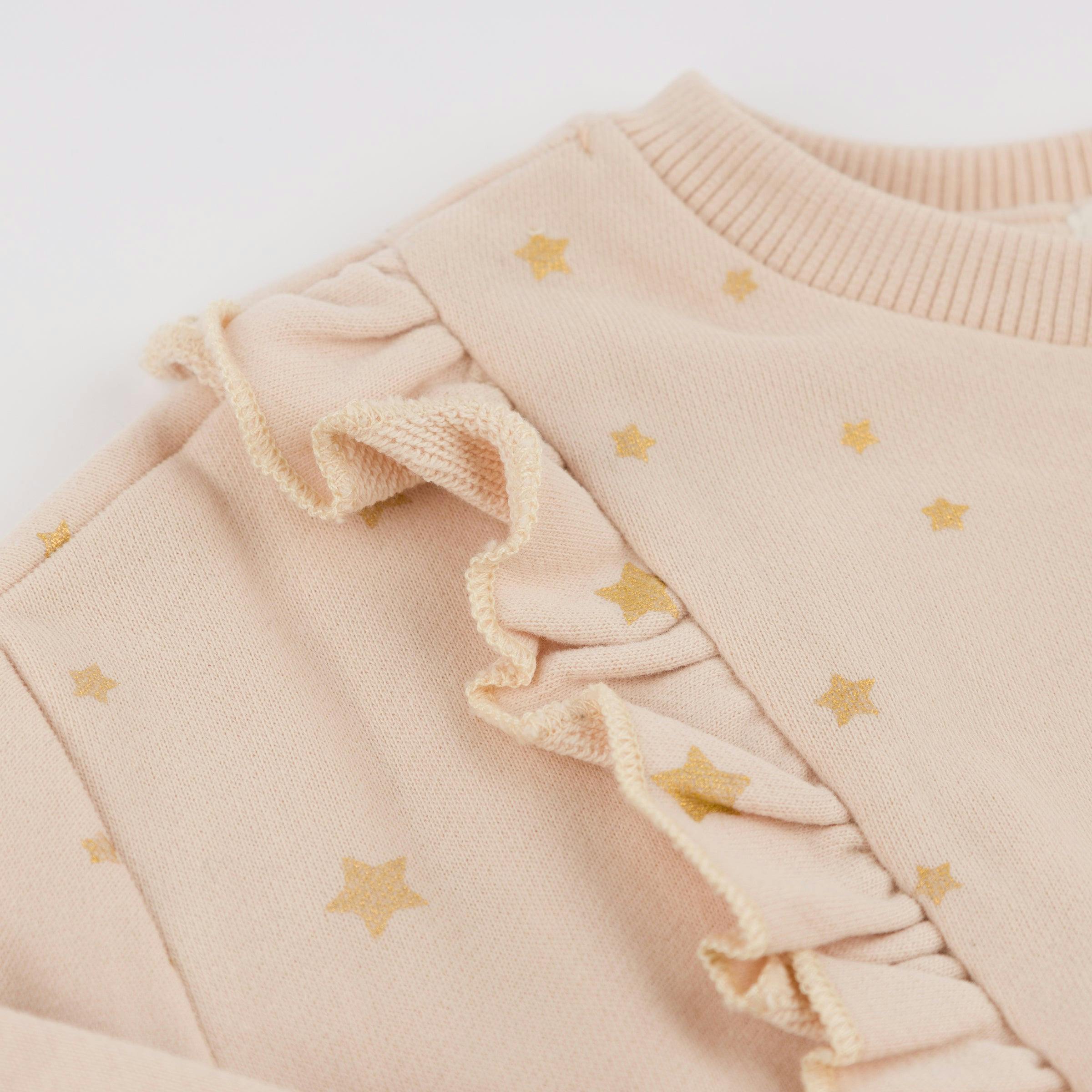 Mini Stars Gold Foil Millie Ruffle Boxy