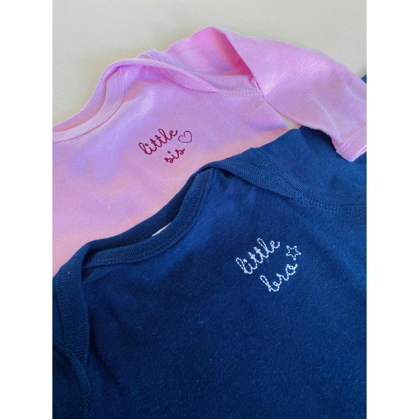 little bro / little sis Baby Longsleeve Onesie