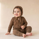 Organic Kimono Onesie & Pants Set - Apple