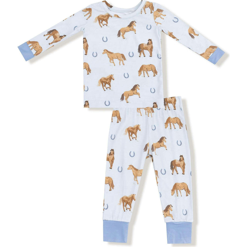 Horses - Pink - Long Sleeve Loungewear Set