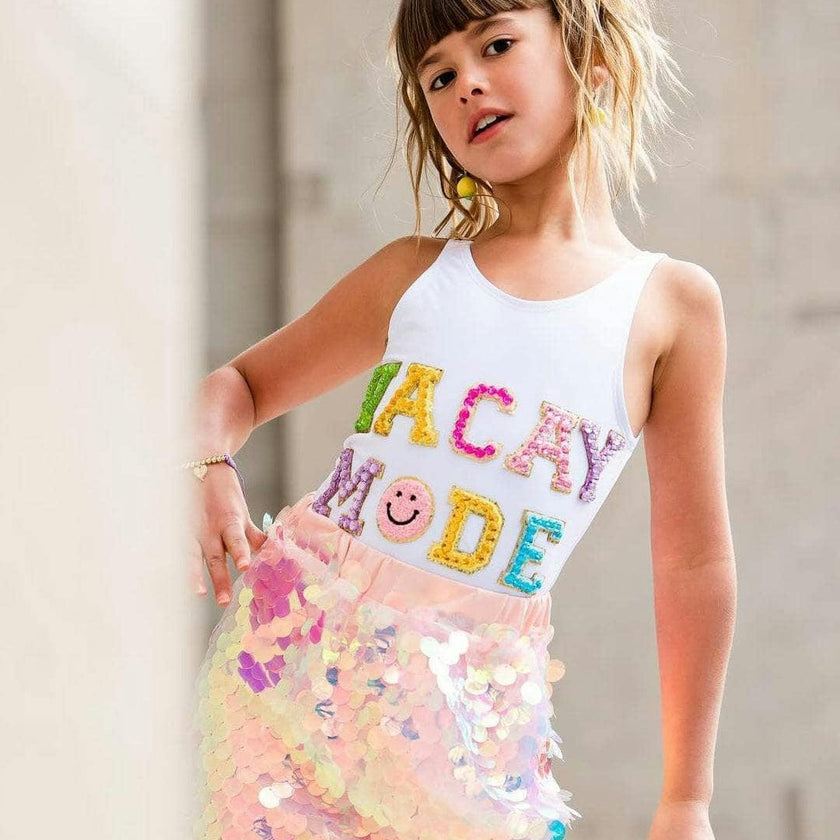 Crystal Vacay Mode Sleeveless One-Piece Swimsuit