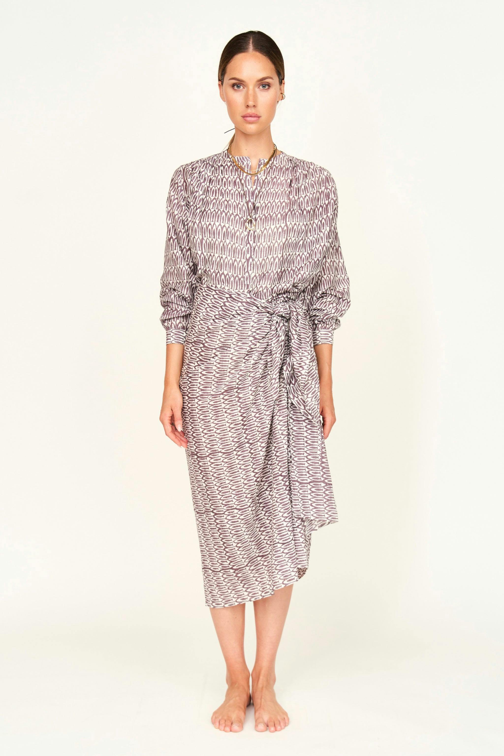 Florence Blouse in Grappa Minnow