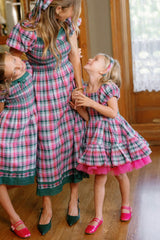Mini Scottie Dress in Vibrant Plaid