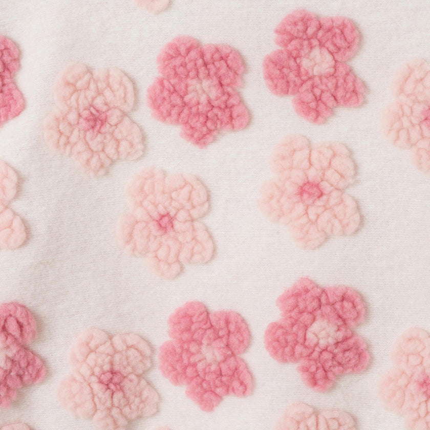 Girls Zip-Up Sherpa Jacket | Floral