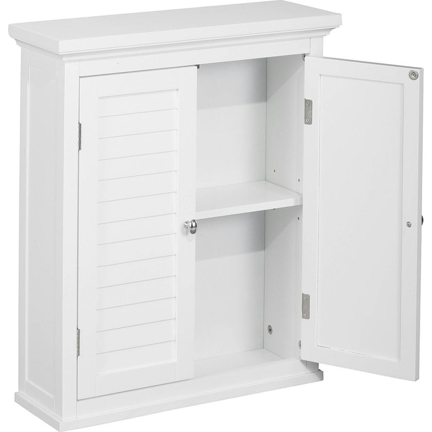 Glancy Wooden Wall Cabinet with Shutter Doors