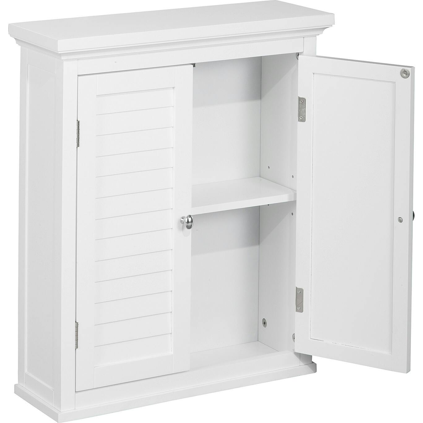 Glancy Wooden Wall Cabinet with Shutter Doors
