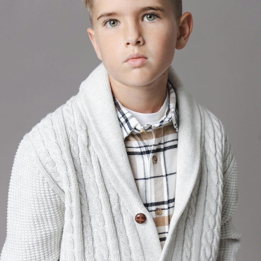 Organic Shawl Collar Cardigan