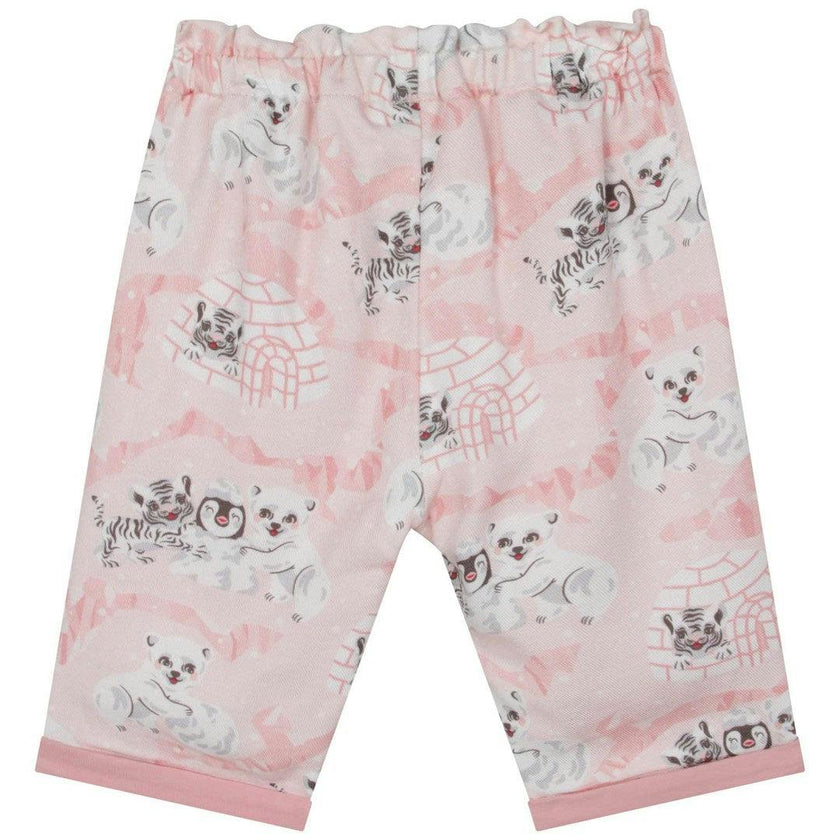 White & Pink T-Shirt + Trouser Set