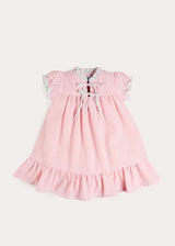 Beauchamp Gingham Ruffle Hem Floral Trim Night Dress in Pink (18mths- 10yrs)