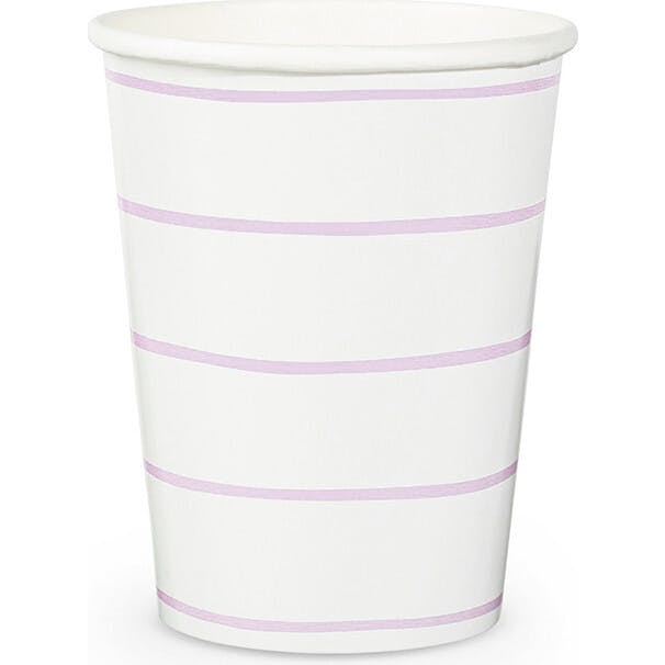 Lilac Frenchie Striped 9 oz Cups