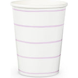 Lilac Frenchie Striped 9 oz Cups