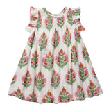 Girls Jaipur Dress - Pink Bellflower