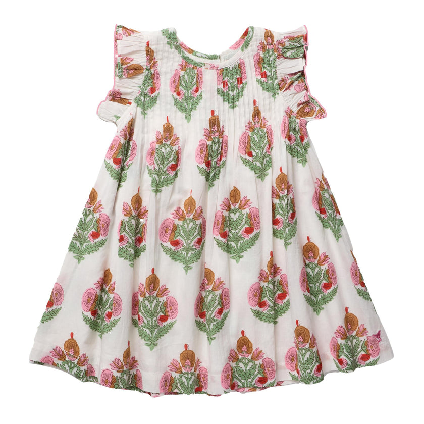 Girls Jaipur Dress - Pink Bellflower