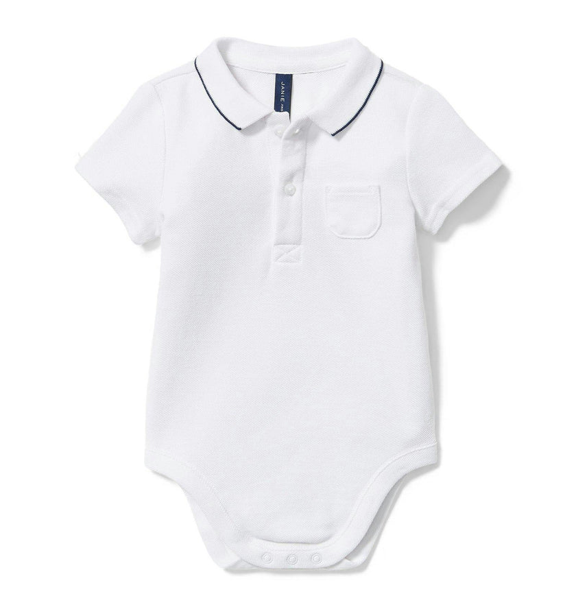 Polo Bodysuit, white