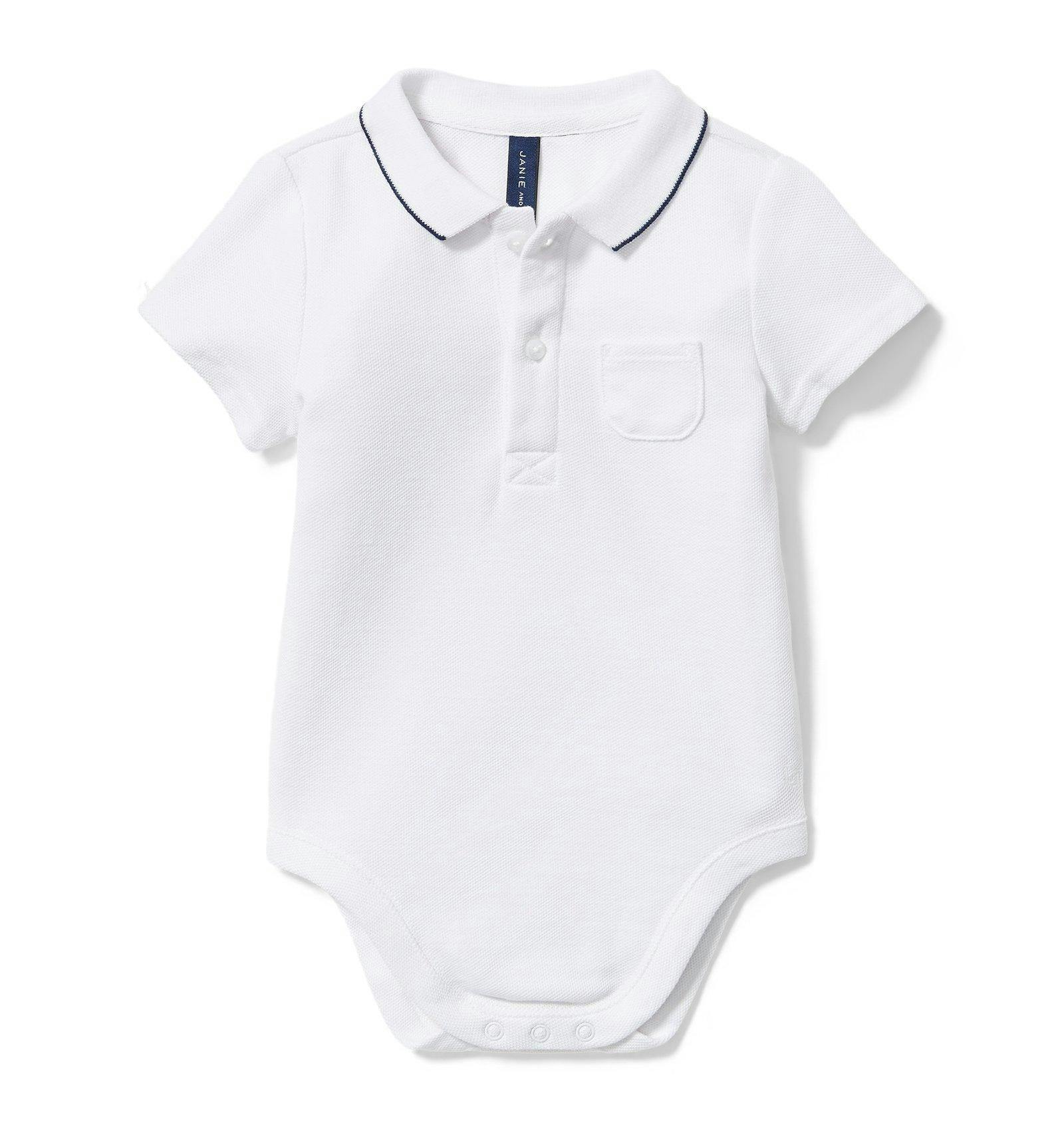 Polo Bodysuit, white