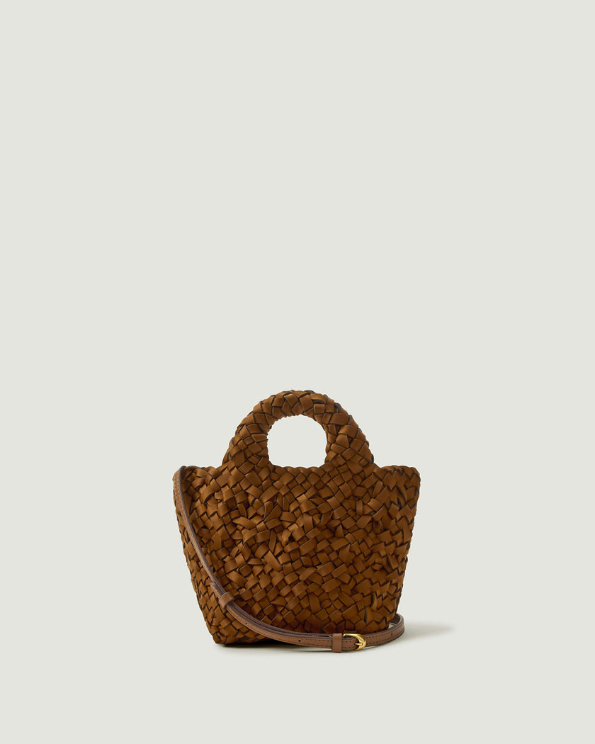 St. Barths Petit Tote Nest Weave | Teak