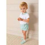 Lucas Check Button Detail Bodysuit in Green (1mth-2yrs)