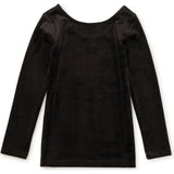 Velour Long Sleeve Slim Fit To, Black